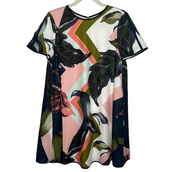 Ted Baker London Pink and Green Floral Mini Dress - Picture 5 of 15